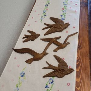 VTG Homco Home Interiors Burwood Flying Sparrows and Gulls Wall Decor Set Of 4